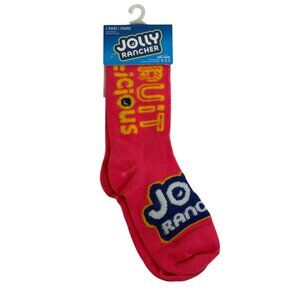 Jolly Rancher Pink Kids Socks Fruit Candy Theme Size 9–3.5 Ankle NWT